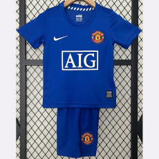 2008-2009 Man Utd Away Kids Retro Soccer Jersey