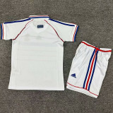 1998 France Home Kids Retro Soccer Jersey(带小字)