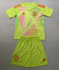 24-25 Germany Fluorescent Yellow GoalKeeper Kids Soccer Jersey