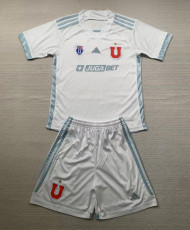 24-25 Universidad De Chile Away Kids Soccer Jersey 浅蓝边
