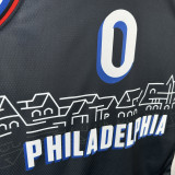 20-21 76ERS MAXEY #0 Black City Edition Top Quality Hot Pressing NBA Jersey