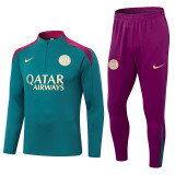 24-25 PSG Dark green Half Pull Tracksuit (半拉链)