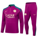 24-25 PSG Rose red Half Pull Tracksuit (半拉链)