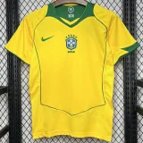 2004 Brazil Home Retro Soccer Jersey