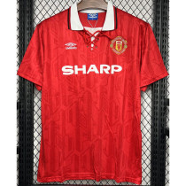 1992-1994 Man Utd Home Retro Soccer Jersey (胸前带绳)