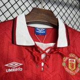 1992-1994 Man Utd Home Retro Soccer Jersey (胸前带绳)
