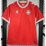 24-25 Denmark Home Fans Soccer Jersey 胶标