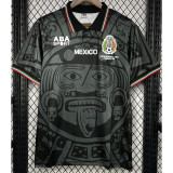 1998 Mexico Black Retro Soccer Jersey (带小字)
