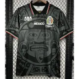 1998 Mexico Black Retro Soccer Jersey (带小字)