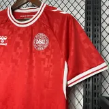 24-25 Denmark Home Fans Soccer Jersey 胶标