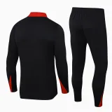 24-25 PSG Black Kids Half Pull Tracksuit (童装)(半拉链)
