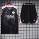 24-25 PSG Black Tank top and shorts suit