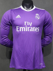 2016-2017 RMA Away Player Version 长袖球员 Long Sleeve Retro Soccer Jersey