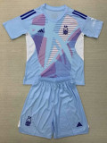 24-25 Nottingham Forest Lake blue GoalKeeper Kids Soccer Jersey