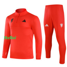 24-25 Man Utd Red Half Pull Tracksuit (半拉链)