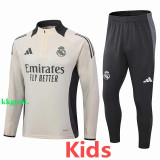 24-25 RMA Beige Kids Half Pull Tracksuit (童装)(半拉链)