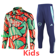 24-25 ARS Green red Kids Half Pull Tracksuit (童装半拉链)(涂鸦)