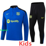 24-25 BAR Fancy blue Kids Half Pull Tracksuit (童装)(半拉链)