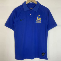 2019 France 100th Anniversary Edition Blue Retro Soccer Jersey