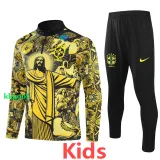 24-25 Brazil Yellow black Kids Half Pull Special Edition (童装)(半拉链)
