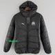 24-25 Marseille Black Hooded Cotton Coat #棉衣