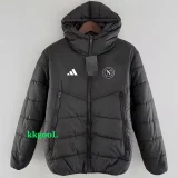 24-25 Napoli Black Hooded Cotton Coat #棉衣