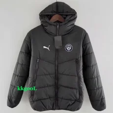 24-25 Man City Black Hooded Cotton Coat #棉衣