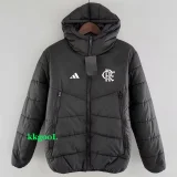 24-25 Flamengo Black Hooded Cotton Coat #棉衣