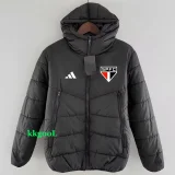 24-25 Sao Paulo Black Hooded Cotton Coat #棉衣