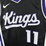 23-24 Kings SABONIS #11 Black Top Quality Hot Pressing NBA Jersey
