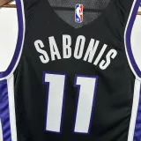 23-24 Kings SABONIS #11 Black Top Quality Hot Pressing NBA Jersey
