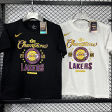 T214 Lakers Black High Quality Casual T-Shirt