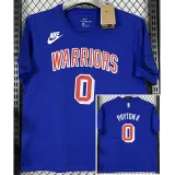 T225 WARRIORS PAYTON II #0 Blue High Quality Casual T-Shirt