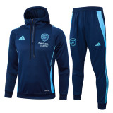 24-25 ARS Royal blue Hoodie Half Pull Tracksuit #F607半拉连帽