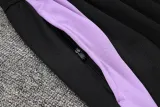 24-25 Germany Black Hoodie Half Pull Tracksuit #F595半拉连帽
