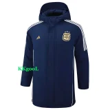 24-25 Argentina Royal Blue Hooded Windbreaker Fabric Cotton Coat #G185(金标)