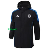24-25 Bayern Black Hooded Windbreaker Fabric Cotton Coat #G209