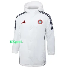 24-25 Bayern White Hooded Windbreaker Fabric Cotton Coat #G197