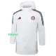 24-25 Bayern White Hooded Windbreaker Fabric Cotton Coat #G197