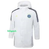 24-25 Ajax White Hooded Windbreaker Fabric Cotton Coat #G188