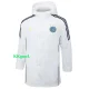 24-25 Ajax White Hooded Windbreaker Fabric Cotton Coat #G188