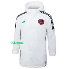 24-25 ARS White Hooded Windbreaker Fabric Cotton Coat #G191