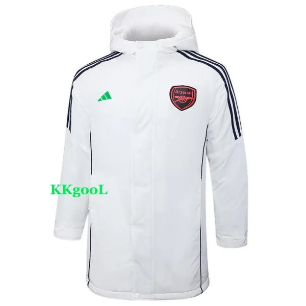 24-25 ARS White Hooded Windbreaker Fabric Cotton Coat #G191