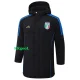 24-25 Italy Black Hooded Windbreaker Fabric Cotton Coat #G224