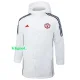 24-25 Man Utd White Hooded Windbreaker Fabric Cotton Coat #G219