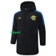 24-25 Flamengo Black Hooded Windbreaker Fabric Cotton Coat #G207