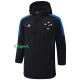 24-25 Cruzeiro Black Hooded Windbreaker Fabric Cotton Coat #G215