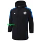 24-25 Internacional Black Hooded Windbreaker Fabric Cotton Coat #G196