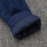 24-25 Man Utd Royal Blue Hooded Windbreaker Fabric Cotton Coat #G220
