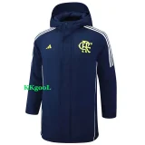 24-25 Flamengo Royal Blue Hooded Windbreaker Fabric Cotton Coat #G206